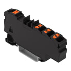 WAGO - Borna de distribución;con tecla;1 x 6 mm² / 6 x 1,5 mm²;negro
