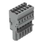 WAGO - Conector hembra para 1 conductor;CAGE CLAMP®;4 mm²;gris