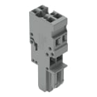 WAGO - Conector hembra para 1 conductor;CAGE CLAMP®;4 mm²;gris