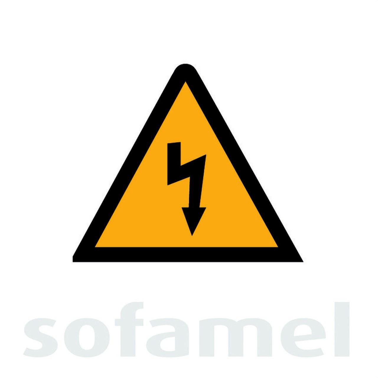 SOFAMEL - Señal aluminio AE-29S riesgo eléctrico 297mm