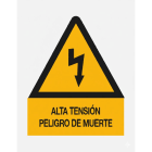 SOFAMEL - Señal aluminio CE-21S "ALTA TENSIÓN PELIGRO DE MUERTE" 210mm