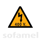 SOFAMEL - Señal plástico VT400V55 riesgo eléctrico 52mm