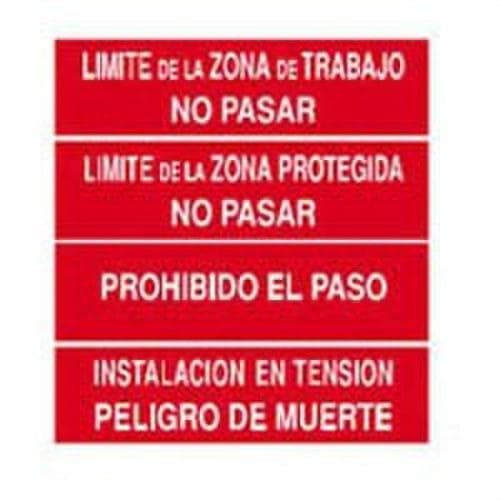 SOFAMEL - Colgadura señalización "LIMITE DE LA ZONA PROTEGIDA" ST-73