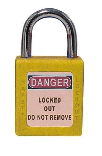 SOFAMEL - Candado seguridad ABS C/ABS-25 amarillo