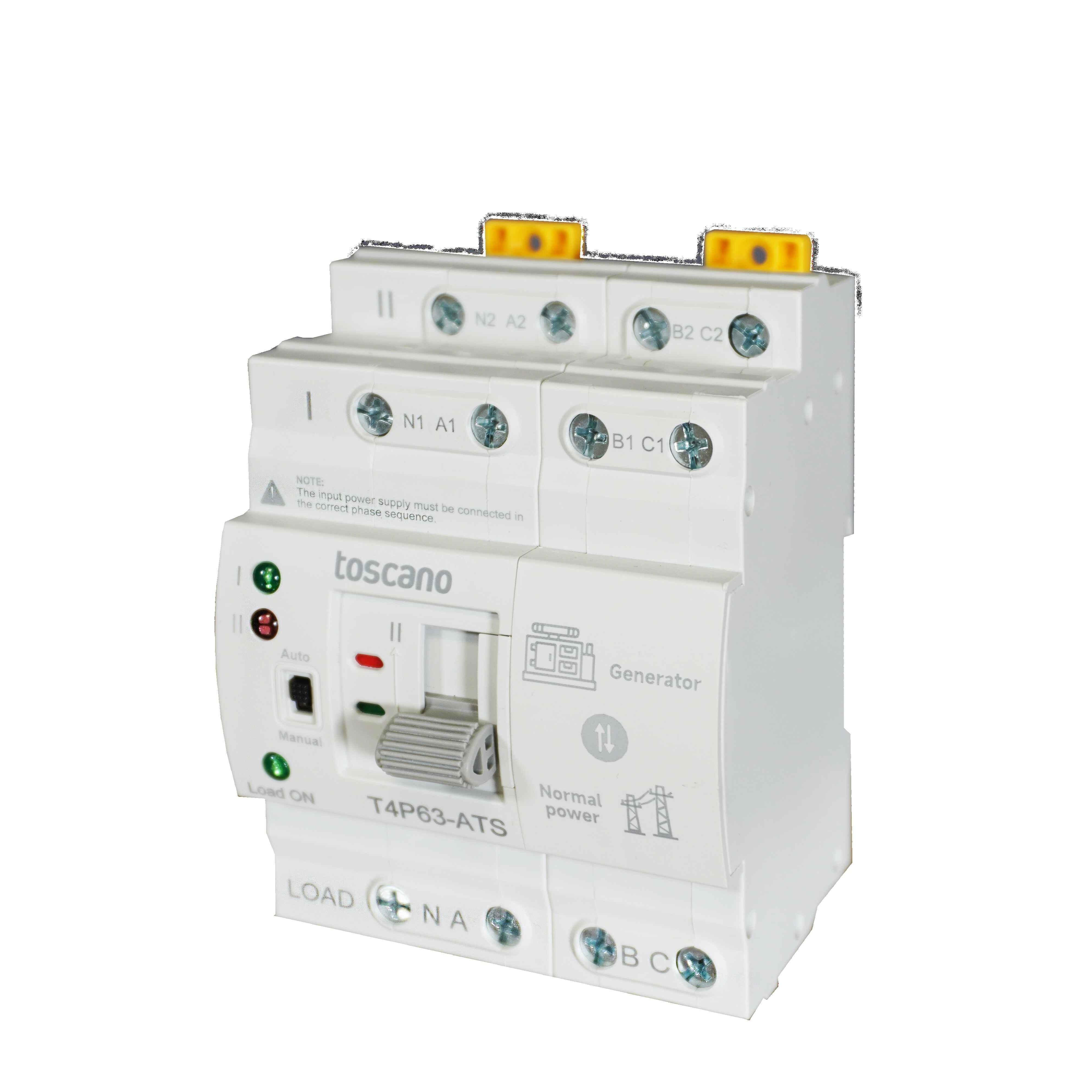 TOSCANO - INTERRUPTOR DE TRANSFERENCIA AUTOMÁTICA TRIFÁSICO 63A