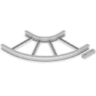 UNEX - Curva plana 90° de 85x600 mm R300 Unex en U48X sin halógenos color gris
