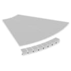 UNEX - Tapa de curva plana 45° de ancho 600 mm R300 Unex en U48X sin halógenos color gris
