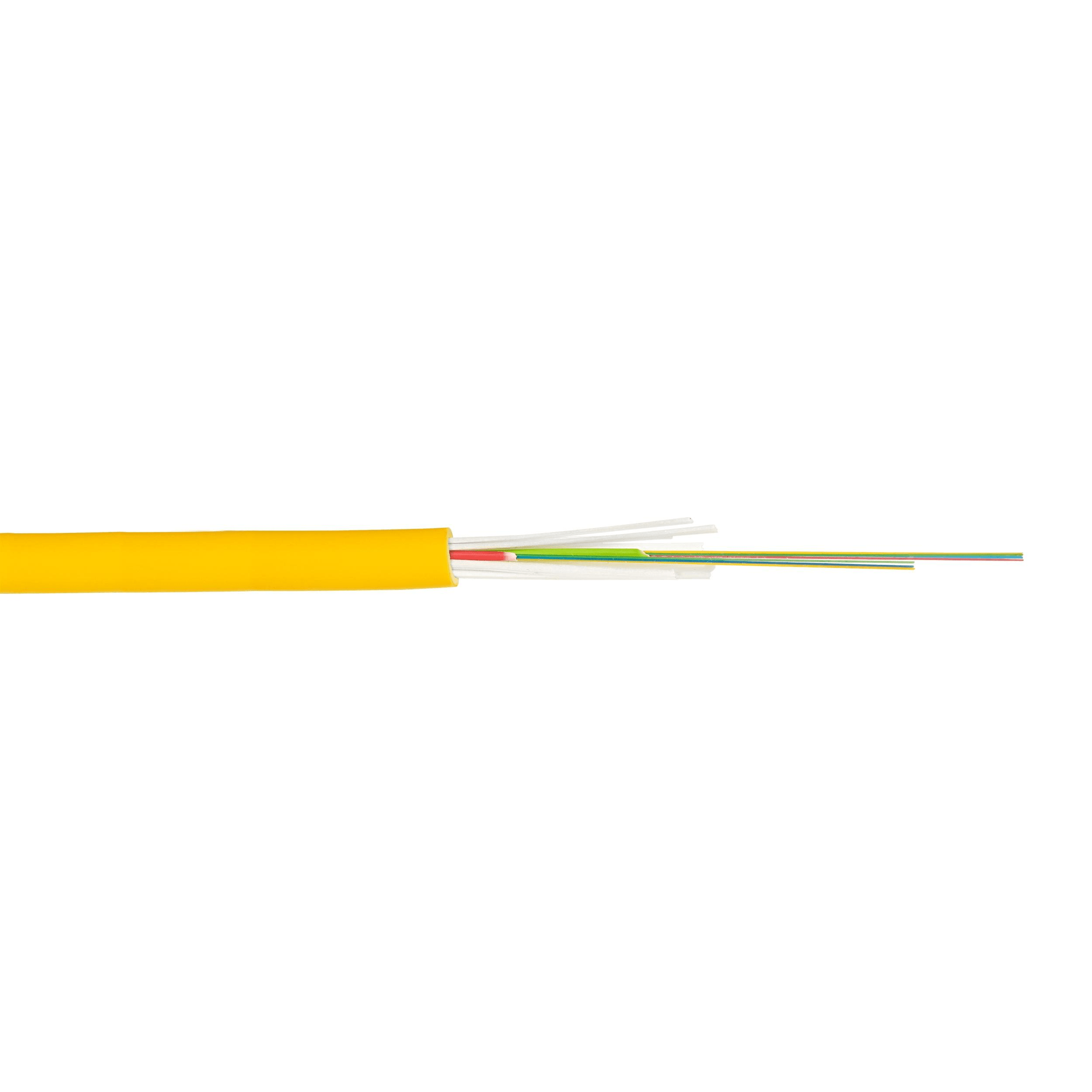TELEVES - Cable multifibra FK8 monomodo 8 fibras, Euroclase Cca, LSFH resistente a rayos UV, de interior/exterior y con antirroedor