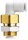 SMC - KQ2LE08-00N  RACOR PASAMURO CODO ORIENTABLE, TUBO-TUBO Ø8