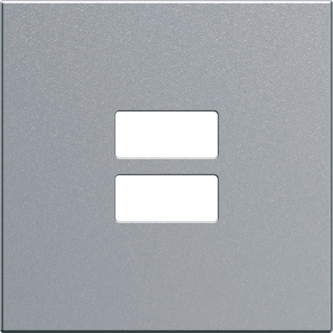 HAGER - TAPA CARGADOR USB GALLERY, PLATA