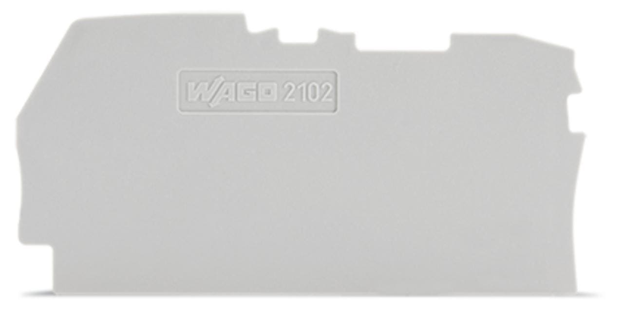 WAGO - Placa final e intermedia;espesor 0,8 mm;gris
