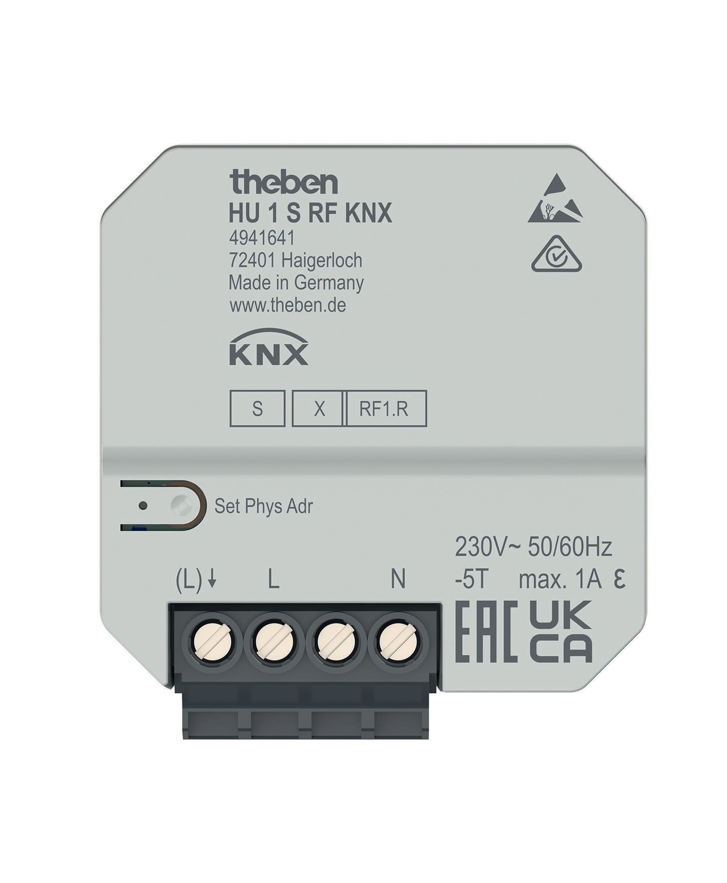 THEBEN - Actuador de calefacción KNX inalámbrico empotrado de 1 canal, KNX Data Secure