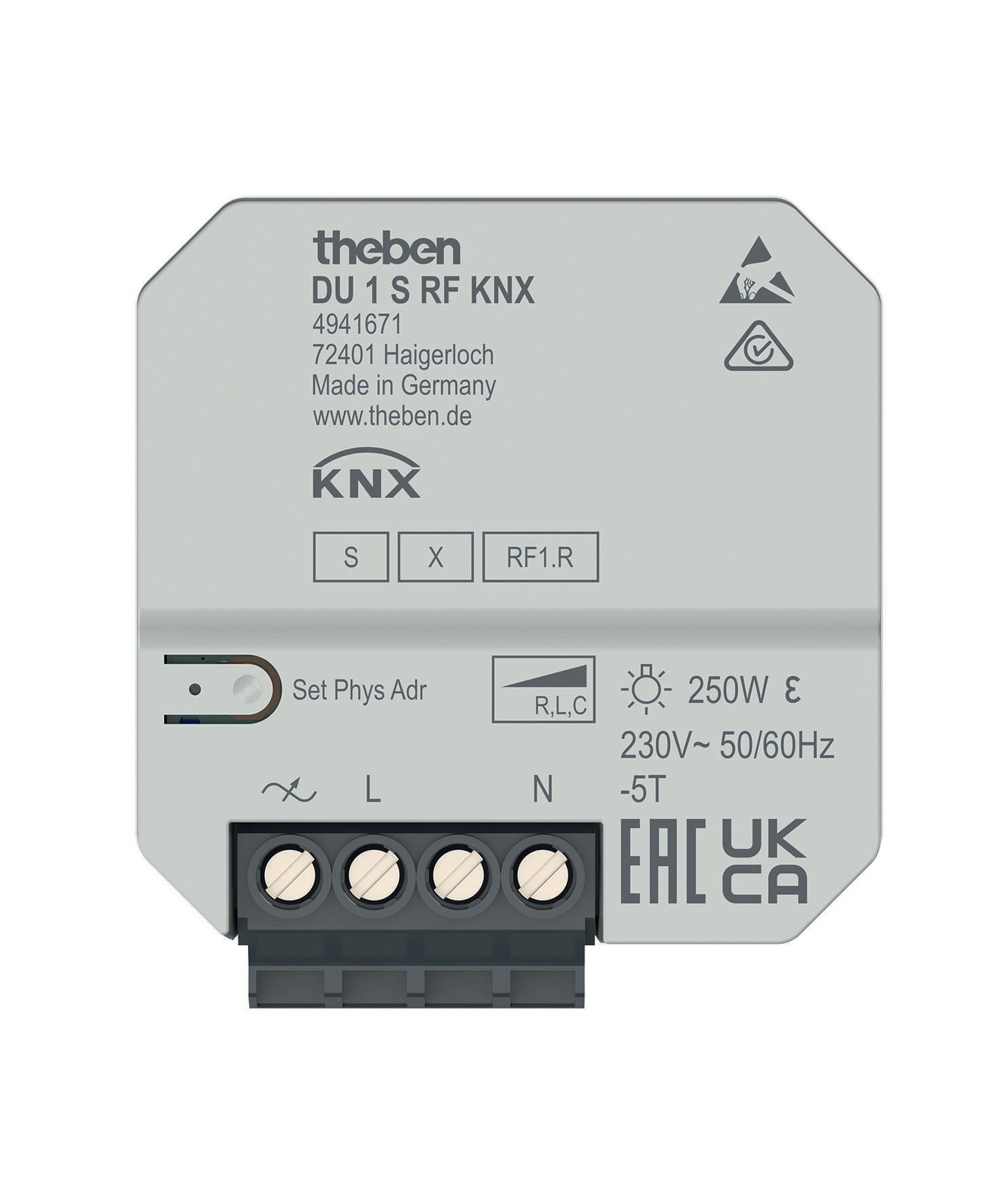 THEBEN - Actuador de regulación de luz universal empotrado inalámbrico KNX