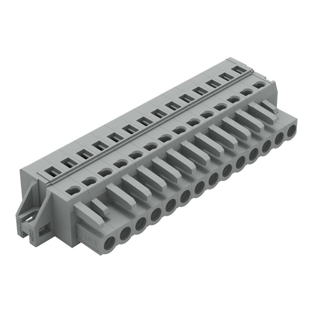 WAGO - Conector hembra enchufable 14 polos, paso 5 mm, CAGE CLAMP®, hasta 2,5 mm²