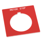 ROCKWELL - PLACA LEYENDA 800H ESTÁNDAR CYCLE STOP ROJO