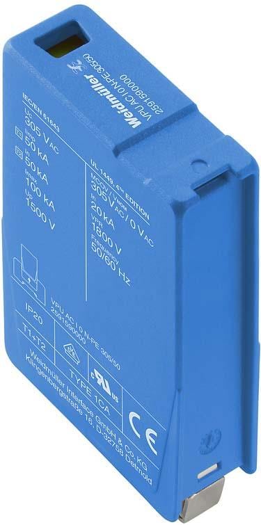 WEIDMULLER - Protector sobretensión VPU AC I 0 N-PE 305/50