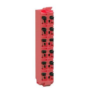Schneider Electric - Bloque de bornes con código de seguridad - 12 contactos - rojo - cantidad: 1 ((*))