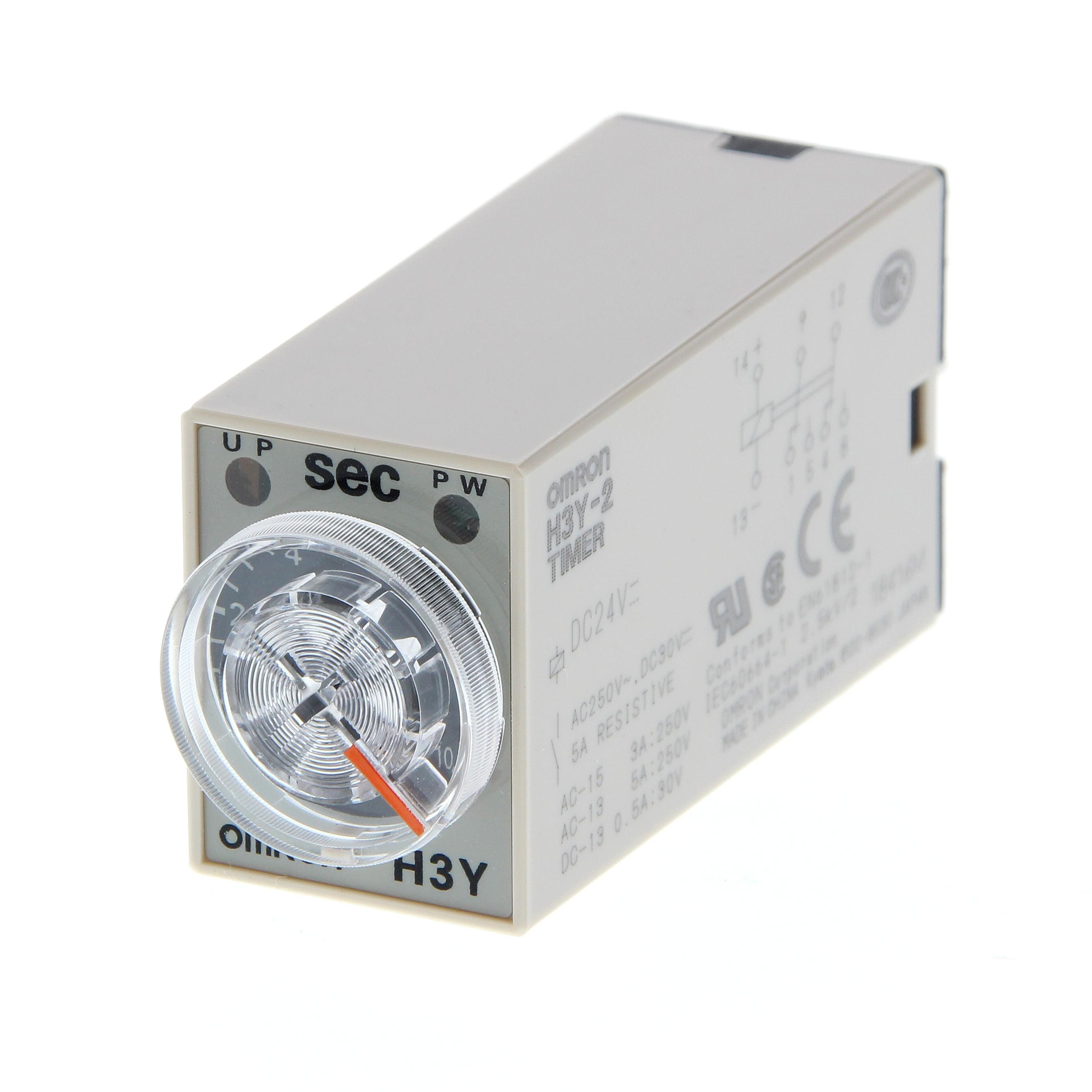 OMRON - Temporizador, enchufable, 8 pin,retardo a ON , DPDT, 200-230 VAC , 10 segundos