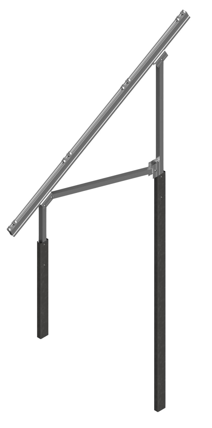 SUNFER - TR35V-30-1-C Triángulo hincado, 2 filas de módulos en vertical
