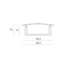JISO - Disipador de calor Burgos M especial pladur 2 tiras LED aluminio empotrable 2 metros color blanco