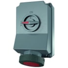 MENNEKES - Base enchufe mural 63A 4P 6H400V DUO IP67 fabricado en AMELAN, contactos de alta resistencia al calor y niquelados
