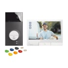 BTICINO - Kit 2 hilos, Classe 300X New acabado Light y placa exterior Linea 3000 en negro