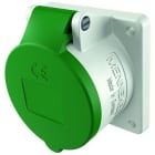 MENNEKES - Base enchufe semiempotrable 16A 4P 2H>50V>300-500Hz TA IP44 , negro