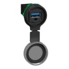Schneider Electric - Puerto USB montado en panel, Harmony XB5, puerto 3.0, plástico, 22 mm, para conector de interfaz USB tipo A, tapa metálica atornillada