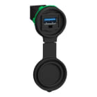 Schneider Electric - Puerto USB montado en panel, Harmony XB5, puerto 3.0, plástico, 22 mm, para conector de interfaz USB tipo A, cubierta de elastómero