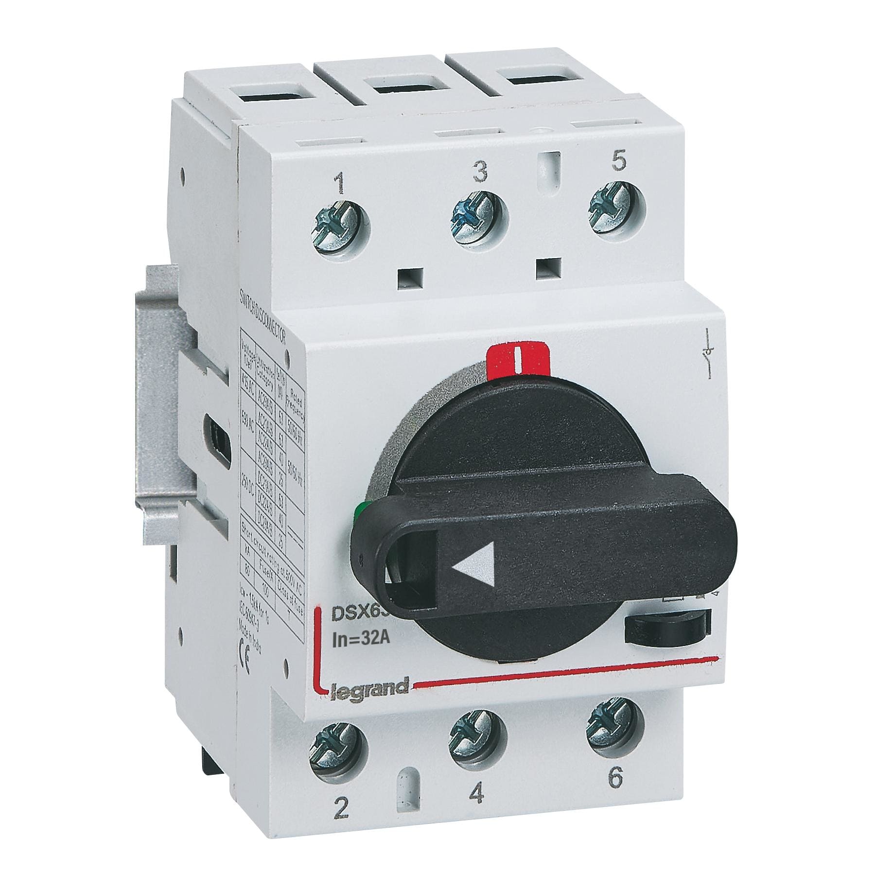 LEGRAND - Interruptor seccionador DSX SD DIN - 32A - 3P - mando directo frontal - negra