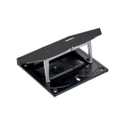 SIMON - Marco con cierre de seguridad y tapa porta-mecanismos con base schuko y alojamiento para función K45 de 22,5x45mm