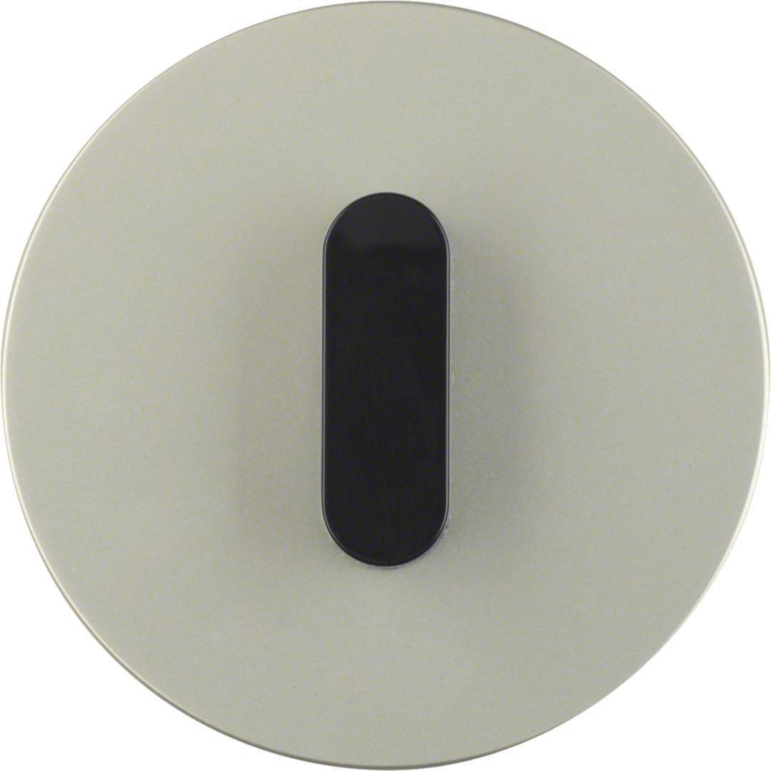 HAGER - Tapa con mando. R.Classic, acero/negro