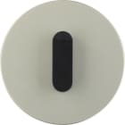 HAGER - Tapa con mando. R.Classic, acero/negro