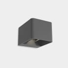 LEDS-C4 - SUPERFICIE DE PARED IP65 WILSON SQUARE LED 10.2W 3000K ON-OFF GRIS 623LM