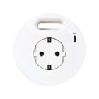 SIMON - Kit Flash 90 formado por base eléctrica escamoteable schuko, cargador USB tipo C de 20W y salida de cableado blanco Simon 400