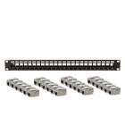 TELEVES - Panel para Rack 19'' 1U, con 24 conectores “RJ45'' Cat 6A FTP Hembra