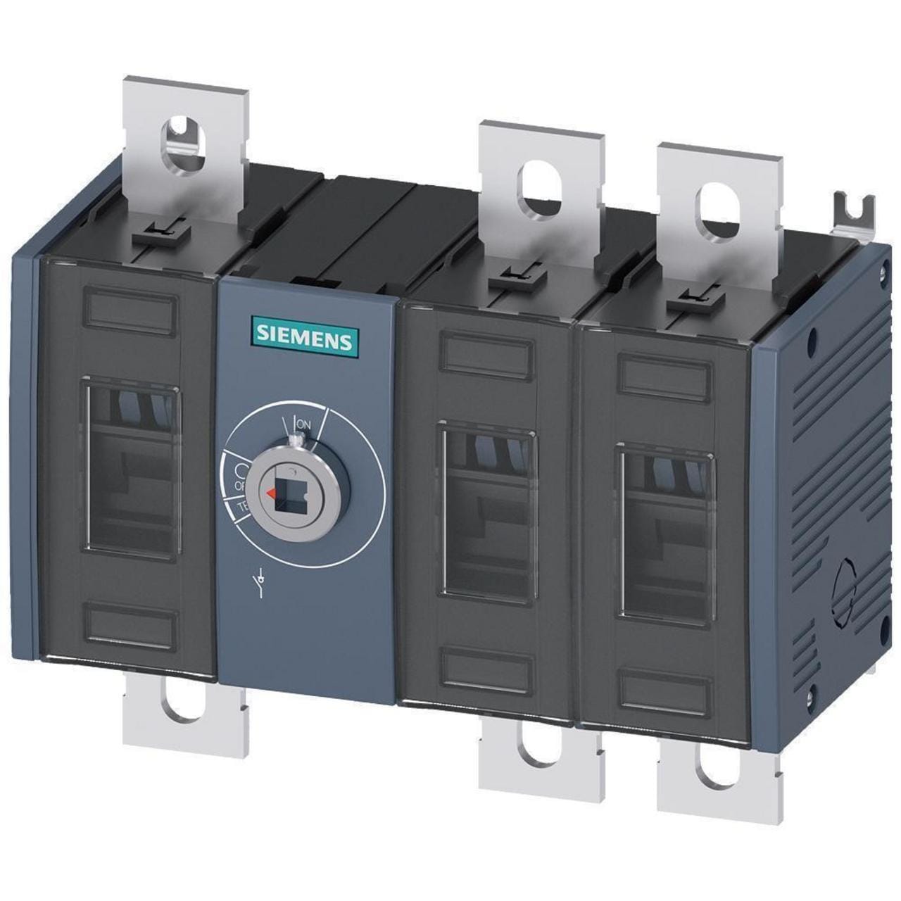 SIEMENS - Seccionador 200A tamaño 3 3 polos frontal centro conexión plana