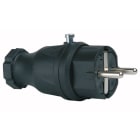SIMON - CLAVIJA DE GOMA 100% 16A 250V NEGRA Simon Brico