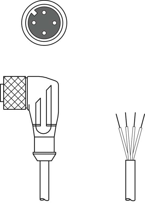 LEUZE - KD U-M12-4W-P1-020-3DP