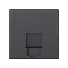SIMON - Placa de voz y datos plana con guardapolvo para 1 RJ45 de Panduit® de 1 elemento grafito Simon 500 Cima