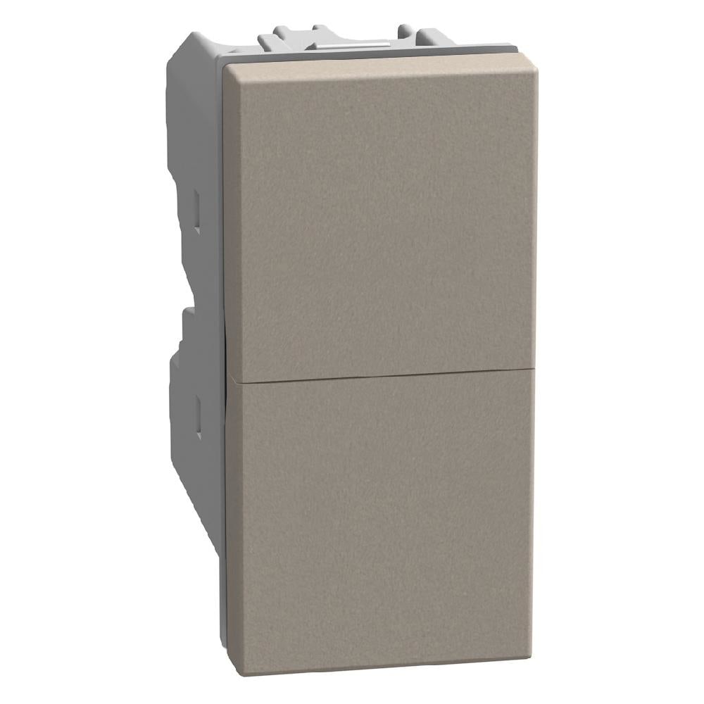 BTICINO - Pulsador doble para persianas Light Now - 10A - 250V~ - 2 módulos - Stone