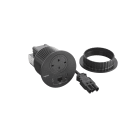 LEGRAND - Incara Disq80 - 2P+T/USB A+C/RJ45 p/ empotrar Cable 0,5m Wieland. Negro