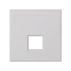 SIMON - Placa de voz y datos plana sin guardapolvo para 1 RJ45 de Panduit® de 1 elemento blanco Simon 500 Cima