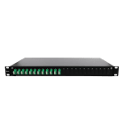 TELEVES - Bandeja F.O. para Rack 19'' 1U, Premontada con Adaptadores LC Duplex, Monomodo (SM)