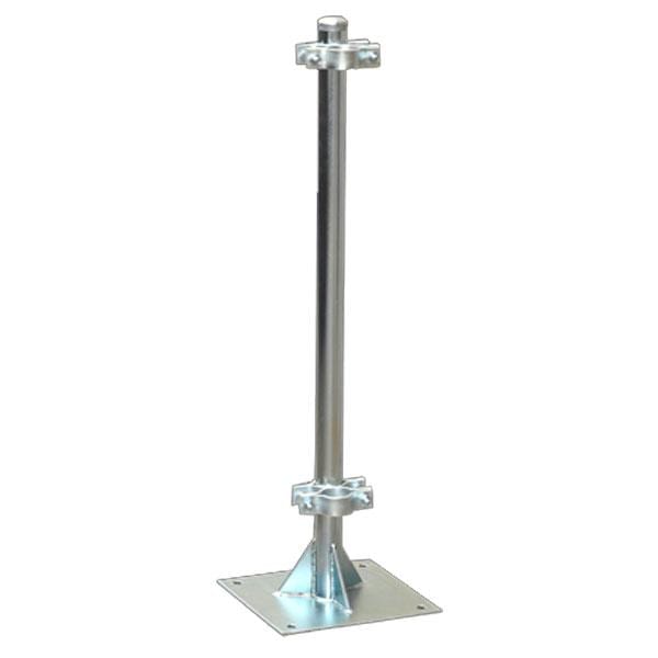 TOSCANO - PIE SOPORTE FIJACION PLACA EN ACERO GALVANIZADO CON ANCLAJES DOBLES PARA MASTIL 6M