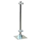 TOSCANO - PIE SOPORTE FIJACION PLACA EN ACERO GALVANIZADO CON ANCLAJES DOBLES PARA MASTIL 6M