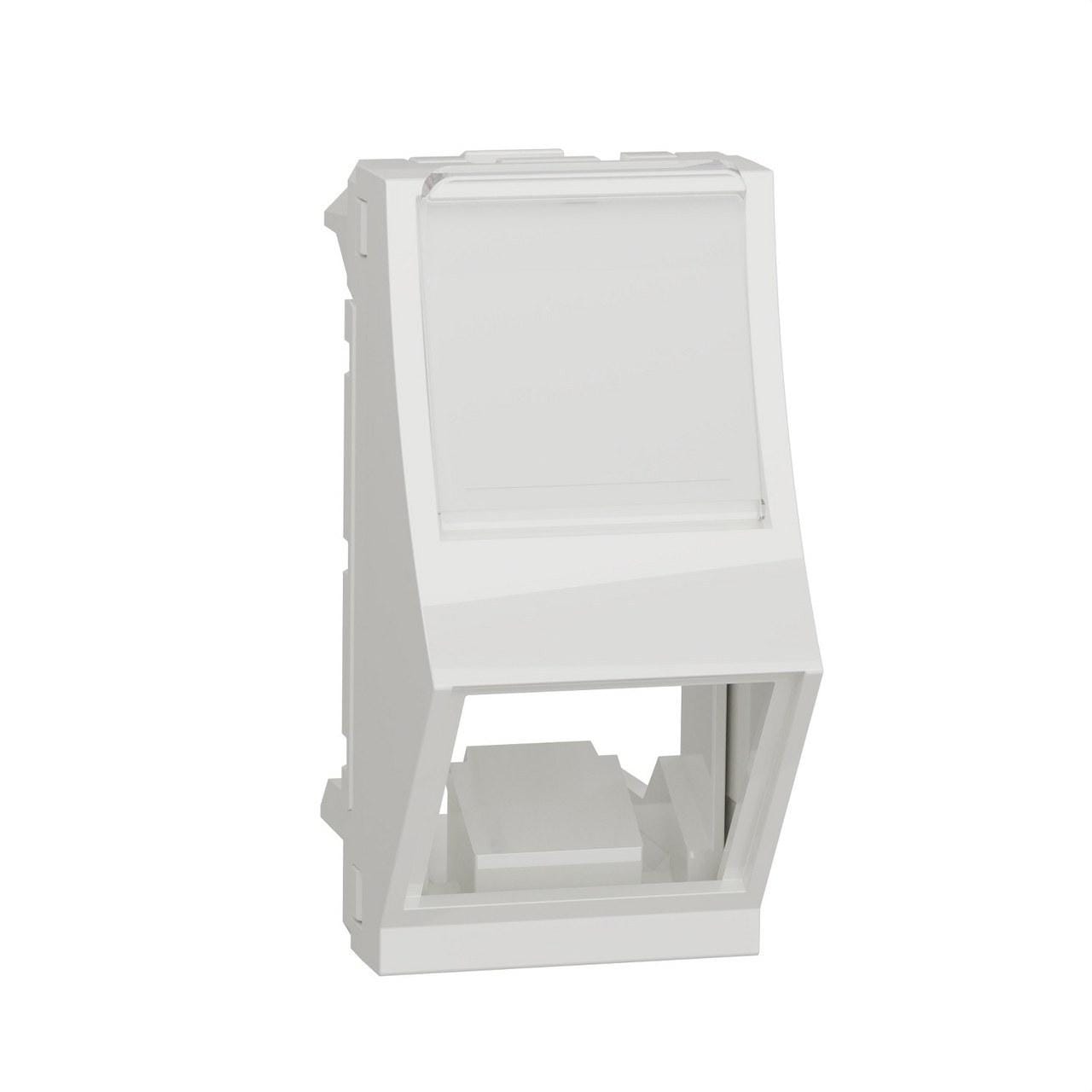 Schneider Electric - Carátula toma RJ45 inclinada 1 modulo polar