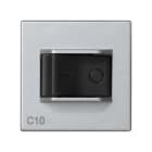 SIMON - Placa SIMON K45 con magnetotérmico bipolar 10A DIN aluminio