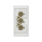 SIMON - Placa SIMON K45 1/2 mecanismo para 1 conector M 3P blanco nieve