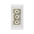SIMON - Placa SIMON K45 1/2 mecanismo para 1 conector H 3P blanco nieve